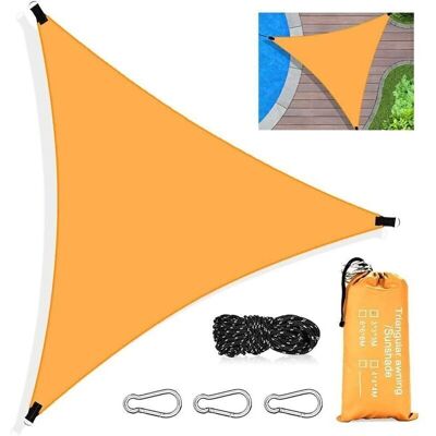 Scotch Toile D'ombrage Triangulaire 3x3m Imperméable Uv Respirant Hdpe Avec Corde Pour Jardin Terrasse Piscine Orange - Publicité Scotch Toile D'ombrage Triangulaire 3x3m Imperméable Uv Respirant Hdpe Avec Corde Pour Jardin Terrasse Piscine Orange - Publicité