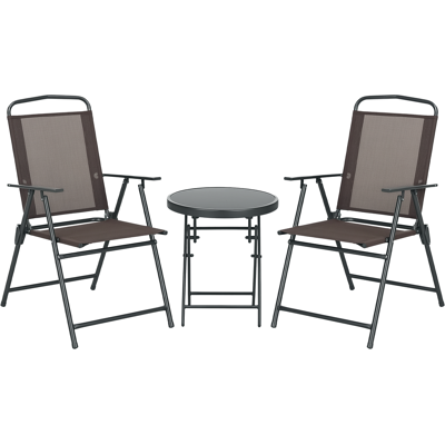 ARRIGONI Ensemble De Jardin 3 Pieces Avec 2 Chaises 53,5x64x93 Cm Et Table Basse Ø45x50 Cm En Metal Marron - Publicité ARRIGONI Ensemble De Jardin 3 Pieces Avec 2 Chaises 53,5x64x93 Cm Et Table Basse Ø45x50 Cm En Metal Marron - Publicité