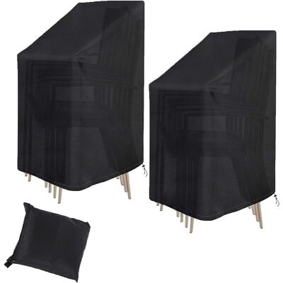 GRASSLIN Lot De 2 Housses De Protection, Tissu Oxford 210d, Imperméable, Anti-uv, Pour Chaise De Jardin Empilable - Publicité GRASSLIN Lot De 2 Housses De Protection, Tissu Oxford 210d, Imperméable, Anti-uv, Pour Chaise De Jardin Empilable - Publicité