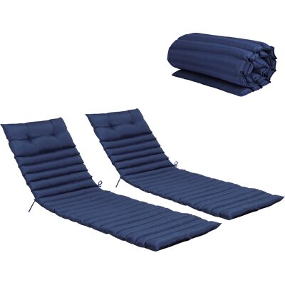 OKWISH Coussin Extérieur De Rechange Pour Bain De Soleil, Avec Sangles De Fixation Et Rembourrage En Mousse, En Polyester Bleu - Publicité OKWISH Coussin Extérieur De Rechange Pour Bain De Soleil, Avec Sangles De Fixation Et Rembourrage En Mousse, En Polyester Bleu - Publicité