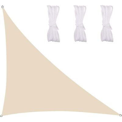 XISRENS Voile D'Ombrage Triangle Imperméable Toile Tendue Protection Des Rayons Uv Tissu Imperméable Résistant Aux Intempéries Sèche Rapidement Pour Jardin Parcs Pelouses, 3x4x5m,beige-blanc - Publicité XISRENS Voile D'Ombrage Triangle Imperméable Toile Tendue Protection Des Rayons Uv Tissu Imperméable Résistant Aux Intempéries Sèche Rapidement Pour Jardin Parcs Pelouses, 3x4x5m,beige-blanc - Publicité