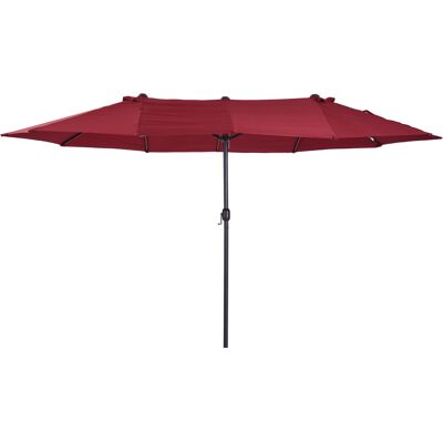 ACKERMAN Parasol De Jardin 455 X 270 Cm, Parasol Double, Parasol De Terrasse Avec Manivelle, Bordeaux, Ovale - Publicité ACKERMAN Parasol De Jardin 455 X 270 Cm, Parasol Double, Parasol De Terrasse Avec Manivelle, Bordeaux, Ovale - Publicité