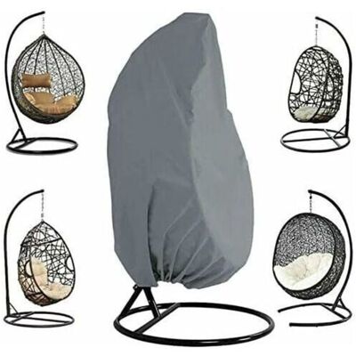 URSUS Housse De Chaise Suspendue Jardin Rotin Osier Chaise Suspendue Housse Imperméable Oeuf Housse Chaise Résistant À L'Eau Et À La Poussière - 190 X 115cm (gris) - Publicité URSUS Housse De Chaise Suspendue Jardin Rotin Osier Chaise Suspendue Housse Imperméable Oeuf Housse Chaise Résistant À L'Eau Et À La Poussière - 190 X 115cm (gris) - Publicité