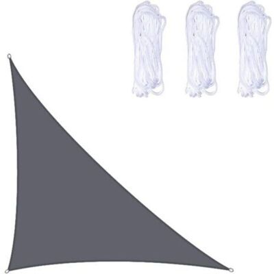 BRINSEA Voile D'Ombrage Triangulaire, 4 X 4 X 5,7 M, Protection Uv, Pour Extérieur, Terrasse, Jardin, Grise - Publicité BRINSEA Voile D'Ombrage Triangulaire, 4 X 4 X 5,7 M, Protection Uv, Pour Extérieur, Terrasse, Jardin, Grise - Publicité