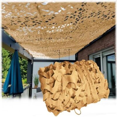 ABYSSE Filet De Camouflage Beige, 3x4m Toile Ombrage Exterieur, Auvent De Terrasse, Filet De Camouflage Pour Pergola, Jardin Décoration - Publicité ABYSSE Filet De Camouflage Beige, 3x4m Toile Ombrage Exterieur, Auvent De Terrasse, Filet De Camouflage Pour Pergola, Jardin Décoration - Publicité