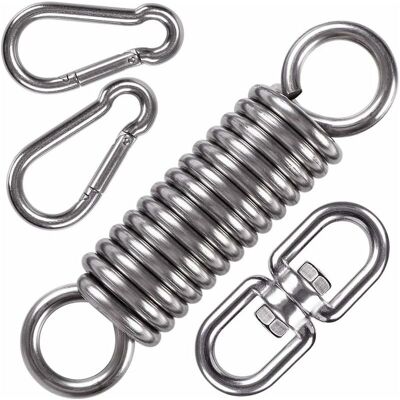 MOXIE Crochets De Sac De Boxe Acier Inoxydable, Hamac Balançoire Ressort Kit Suspendu, Crochets De Suspendu Pivotants Avec 2 Mousquetons Ressort Pour Chaise Suspendue, Balançoires, Sac Lourd - Publicité MOXIE Crochets De Sac De Boxe Acier Inoxydable, Hamac Balançoire Ressort Kit Suspendu, Crochets De Suspendu Pivotants Avec 2 Mousquetons Ressort Pour Chaise Suspendue, Balançoires, Sac Lourd - Publicité