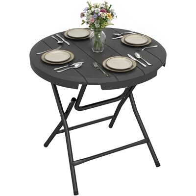 ARRIGONI Table De Jardin Ronde Table De Salle À Manger Extérieur Pour 4 Personnes Avec Plateau En Hdpe Et Cadre En Acier - Publicité ARRIGONI Table De Jardin Ronde Table De Salle À Manger Extérieur Pour 4 Personnes Avec Plateau En Hdpe Et Cadre En Acier - Publicité
