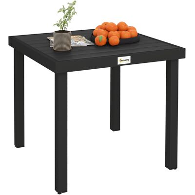 ARRIGONI Table À Manger De Jardin Pour 4 Personnes, En Aluminium, 78 X 78 X 74 Cm, Noir - Publicité ARRIGONI Table À Manger De Jardin Pour 4 Personnes, En Aluminium, 78 X 78 X 74 Cm, Noir - Publicité