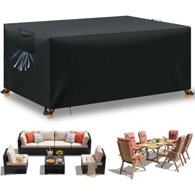 BRAST Housse Table De Jardin, Housse Salon De Jardin Exterieur, Housses Pour Mobilier De Jardin Imperméable Anti-uv, 210d Tissu Oxford Housse De Protection Salon De Jardin, Noir, 213x132x74 Cm Ymyny - Publicité BRAST Housse Table De Jardin, Housse Salon De Jardin Exterieur, Housses Pour Mobilier De Jardin Imperméable Anti-uv, 210d Tissu Oxford Housse De Protection Salon De Jardin, Noir, 213x132x74 Cm Ymyny - Publicité