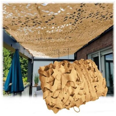 ABYSSE Filet De Camouflage Beige, 3x4m Toile Ombrage Exterieur, Auvent De Terrasse, Filet De Camouflage Pour Pergola, Jardin Décoration - Publicité ABYSSE Filet De Camouflage Beige, 3x4m Toile Ombrage Exterieur, Auvent De Terrasse, Filet De Camouflage Pour Pergola, Jardin Décoration - Publicité