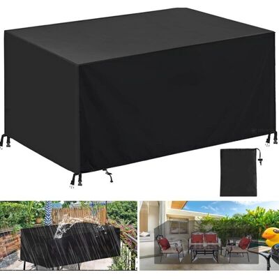 SANS MARQUE Housse De Table Jardin Rectangulaire, Couverture De Protection Meubles Bâche Salon De Jardin Imperméable Anti-uv, Bache Table Exterieur (schwarz, 21313272cm 420d) - Publicité SANS MARQUE Housse De Table Jardin Rectangulaire, Couverture De Protection Meubles Bâche Salon De Jardin Imperméable Anti-uv, Bache Table Exterieur (schwarz, 21313272cm 420d) - Publicité