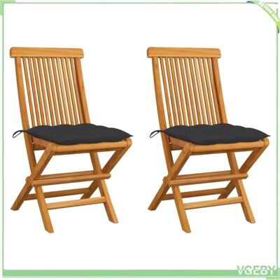 OEM Chaise De Jardin - Fafeicy - 3062475 - Teck Massif - Pliable - Coussins Anthracite Inclus - Publicité OEM Chaise De Jardin - Fafeicy - 3062475 - Teck Massif - Pliable - Coussins Anthracite Inclus - Publicité