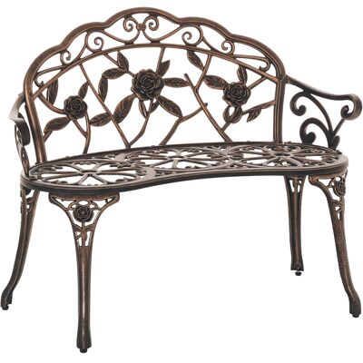 ARRIGONI Banc De Jardin 2 Places En Metal Style Retro Motif Floral Bronze - Publicité ARRIGONI Banc De Jardin 2 Places En Metal Style Retro Motif Floral Bronze - Publicité