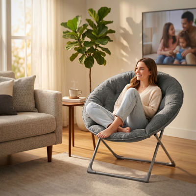 ACKERMAN Chaise De Jardin Pliable En Laine, Chaise Lune Portable Pliable Moelleuse, Pour Chambre À Coucher, Résidences Universitaires, Appartements, Espaces De Détente, Jardins Et Cours, Gris - Publicité ACKERMAN Chaise De Jardin Pliable En Laine, Chaise Lune Portable Pliable Moelleuse, Pour Chambre À Coucher, Résidences Universitaires, Appartements, Espaces De Détente, Jardins Et Cours, Gris - Publicité
