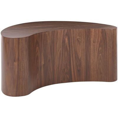 BELIANI Table Basse Moderne En Mdf Avec Placage Papier Forme De Rein Pour Salon Marron Foncé Bilpa - Publicité BELIANI Table Basse Moderne En Mdf Avec Placage Papier Forme De Rein Pour Salon Marron Foncé Bilpa - Publicité