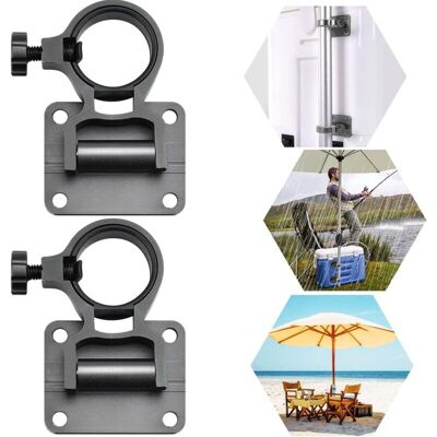 Zanussi Lot De 2 Supports De Parasol De Balcon En Alliage D'Aluminium Pour Boîte De Pêche, Support De Parapluie Fixe Et Pliable, Adapté Aux Boîtes De Pêche Et Aux Chaises De Pêche - Publicité Zanussi Lot De 2 Supports De Parasol De Balcon En Alliage D'Aluminium Pour Boîte De Pêche, Support De Parapluie Fixe Et Pliable, Adapté Aux Boîtes De Pêche Et Aux Chaises De Pêche - Publicité