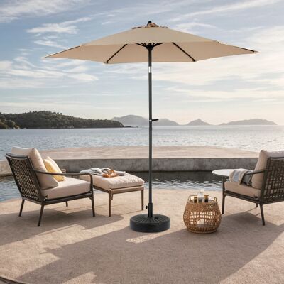 ACKERMAN 9 Ft Double Sided Outdoor Umbrella Rectangular Large With Crank (khaki)(no Base) - Publicité ACKERMAN 9 Ft Double Sided Outdoor Umbrella Rectangular Large With Crank (khaki)(no Base) - Publicité