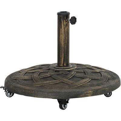 ACKERMAN Pied De Parasol En Béton, Support De Parasol À Roulettes, Porte-parasol Rond, Poids Pour Parasol, Compatible Avec Les Parasols À Tube De 34/38/48 Mm De Diamètre, Pour Balcon, Terrasse, Jardin, Bronze - Publicité ACKERMAN Pied De Parasol En Béton, Support De Parasol À Roulettes, Porte-parasol Rond, Poids Pour Parasol, Compatible Avec Les Parasols À Tube De 34/38/48 Mm De Diamètre, Pour Balcon, Terrasse, Jardin, Bronze - Publicité
