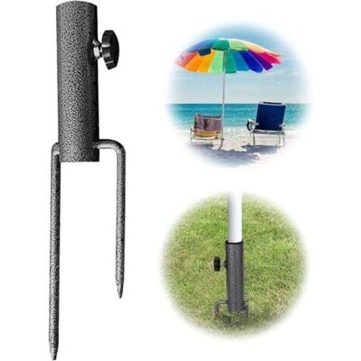 ABYSSE Piquet De Sol Pour Parasol Parasol À Cheville Parapluie De Plage Ancrage De Sable Piquet Parasol Pied De Parasol En Fer Parasol Accessoires Fixation - Publicité ABYSSE Piquet De Sol Pour Parasol Parasol À Cheville Parapluie De Plage Ancrage De Sable Piquet Parasol Pied De Parasol En Fer Parasol Accessoires Fixation - Publicité