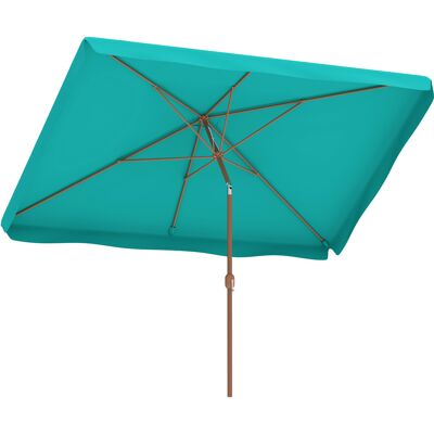 ARRIGONI Parasol De Jardin 2x3 M Inclinable Avec Manivelle Protection Uv 50+ Turquoise - Publicité ARRIGONI Parasol De Jardin 2x3 M Inclinable Avec Manivelle Protection Uv 50+ Turquoise - Publicité