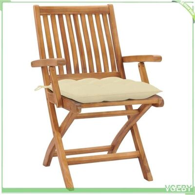 OEM Chaise De Jardin Pliante - Fafeicy - 3072740 - Teck Massif - Coussins Blanc Cassé - Lot X4 - Publicité OEM Chaise De Jardin Pliante - Fafeicy - 3072740 - Teck Massif - Coussins Blanc Cassé - Lot X4 - Publicité