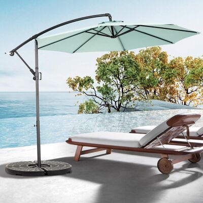 ACKERMAN 14.8 Ft Double Sided Outdoor Umbrella Rectangular Large With Crank(light Green) (no Base) - Publicité ACKERMAN 14.8 Ft Double Sided Outdoor Umbrella Rectangular Large With Crank(light Green) (no Base) - Publicité