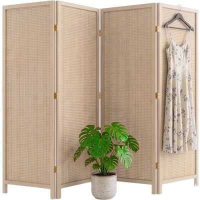 Paravent Relaxdays, 4 Panneaux, Pliable, H X L : 170 X 160 Cm, Bambou, Salon, Naturel - Publicité Paravent Relaxdays, 4 Panneaux, Pliable, H X L : 170 X 160 Cm, Bambou, Salon, Naturel - Publicité