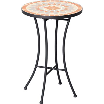 ARRIGONI Table D'Appoint De Jardin Ronde Diametre 35,5 Cm Style Mosaique Metallique Pour Balcon Terrasse Interieur Exterieur - Publicité ARRIGONI Table D'Appoint De Jardin Ronde Diametre 35,5 Cm Style Mosaique Metallique Pour Balcon Terrasse Interieur Exterieur - Publicité