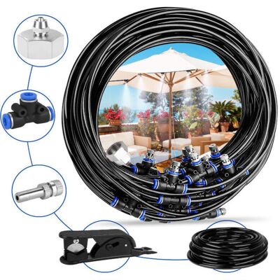 Scotch Brumisateur De Terrasse, 15m 15buse Système De Brumisation Brumisateur Jardin Refroidissement Avec Tuyau Durable Et Buses Amovibles Pour Jardin Terrasse Trampoline Serre - Publicité Scotch Brumisateur De Terrasse, 15m 15buse Système De Brumisation Brumisateur Jardin Refroidissement Avec Tuyau Durable Et Buses Amovibles Pour Jardin Terrasse Trampoline Serre - Publicité