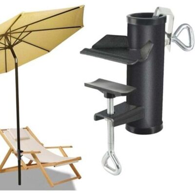 SANS MARQUE Porte Parasol Balcon, Pied De Parasol Plage, Support Parasol Balcon Pour Balustrade, Support Parasol Metal, Accroche Parasol Attache Pince De Table Pour Parasols De Jardin Terrasse Universel Solide - Publicité SANS MARQUE Porte Parasol Balcon, Pied De Parasol Plage, Support Parasol Balcon Pour Balustrade, Support Parasol Metal, Accroche Parasol Attache Pince De Table Pour Parasols De Jardin Terrasse Universel Solide - Publicité