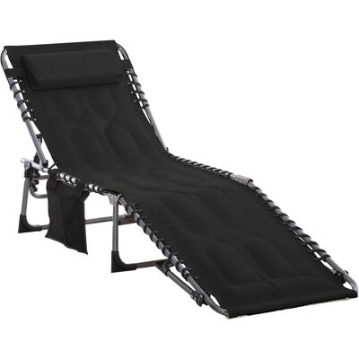 ACKERMAN Transat Pliable, Chaise Longue Avec Coussin, Dossier Inclinable À 5 Positions, Acier Et Tissu Oxford, Noir, 188 X 57 X 30 Cm Pour Jardin Et Terrasse - Publicité ACKERMAN Transat Pliable, Chaise Longue Avec Coussin, Dossier Inclinable À 5 Positions, Acier Et Tissu Oxford, Noir, 188 X 57 X 30 Cm Pour Jardin Et Terrasse - Publicité