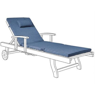 BELIANI Coussin Pour Chaise De Jardin D'Extérieur Moderne En Polyester Assise Et Dossier Bleu Toscana/java/amantea - Publicité BELIANI Coussin Pour Chaise De Jardin D'Extérieur Moderne En Polyester Assise Et Dossier Bleu Toscana/java/amantea - Publicité