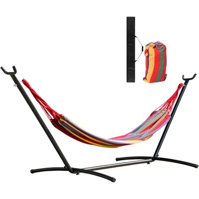 ARRIGONI Hamac De Jardin Autoportant Avec Structure En Acier Et Coton Multicolore Housse Incluse - Publicité ARRIGONI Hamac De Jardin Autoportant Avec Structure En Acier Et Coton Multicolore Housse Incluse - Publicité