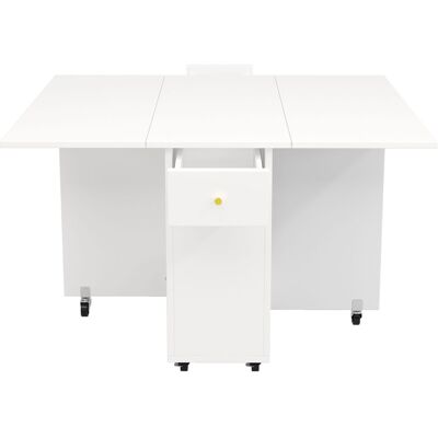 ARRIGONI Table À Manger Pliante (120 X 75 X 75 Cm), Plan De Travail De Cuisine Mobile, Pour 2 À 4 Personnes, Avec Rangement Ouvert, 2 Tiroirs, Roulettes Freinées, Idéale Pour La Cuisine, Le Salon Et La Salle À - Publicité ARRIGONI Table À Manger Pliante (120 X 75 X 75 Cm), Plan De Travail De Cuisine Mobile, Pour 2 À 4 Personnes, Avec Rangement Ouvert, 2 Tiroirs, Roulettes Freinées, Idéale Pour La Cuisine, Le Salon Et La Salle À - Publicité