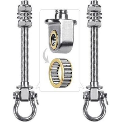 SCORPIO 2pcs Boulons De Suspension 23.5cm Hamac Suspension Pour Balançoire Kit Palier De Montage Pivotant Pour Chaise D'Intérieur/d'extérieur, Corde De Yoga, Sac De Frappe, Sac De Sable, 680kg - Publicité SCORPIO 2pcs Boulons De Suspension 23.5cm Hamac Suspension Pour Balançoire Kit Palier De Montage Pivotant Pour Chaise D'Intérieur/d'extérieur, Corde De Yoga, Sac De Frappe, Sac De Sable, 680kg - Publicité