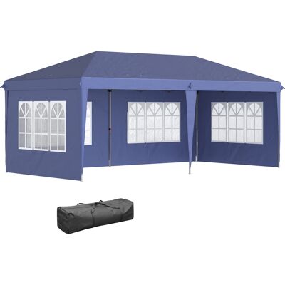 ACKERMAN Pavillon De Réception 2,95 X 5,85 M, Pavillon Pliable Avec Protection Uv, Pavillon Pop-up Avec Fenêtres Et Parois Latérales, Tente De Jardin En Tissu Oxford Et Acier, Bleu - Publicité ACKERMAN Pavillon De Réception 2,95 X 5,85 M, Pavillon Pliable Avec Protection Uv, Pavillon Pop-up Avec Fenêtres Et Parois Latérales, Tente De Jardin En Tissu Oxford Et Acier, Bleu - Publicité