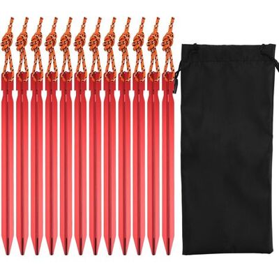 Zanussi 12pcs Piquets De Camping Triangulaires Léger, 18cm Enjeux De Tente En Alliage D'Aluminium De Y Rouge, Piquets De Tente En Métal Avec Corde Réfléchissante Sac De Cordon Pour Plein Air Voyage Plage. Publicité Zanussi 12pcs Piquets De Camping Triangulaires Léger, 18cm Enjeux De Tente En Alliage D'Aluminium De Y Rouge, Piquets De Tente En Métal Avec Corde Réfléchissante Sac De Cordon Pour Plein Air Voyage Plage. Publicité