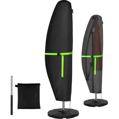 Zanussi Housse De Parasol, 420d Oxford Housse De Protection Pour Parasol Déporté 280l X 81w Pour Parasol De Jardin À Mât Excentré, Noir - Publicité Zanussi Housse De Parasol, 420d Oxford Housse De Protection Pour Parasol Déporté 280l X 81w Pour Parasol De Jardin À Mât Excentré, Noir - Publicité