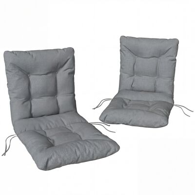 ARRIGONI Coussin D'Assise Exterieur Avec Dossier Et Sangles Impermable Gris Clair - Publicité ARRIGONI Coussin D'Assise Exterieur Avec Dossier Et Sangles Impermable Gris Clair - Publicité