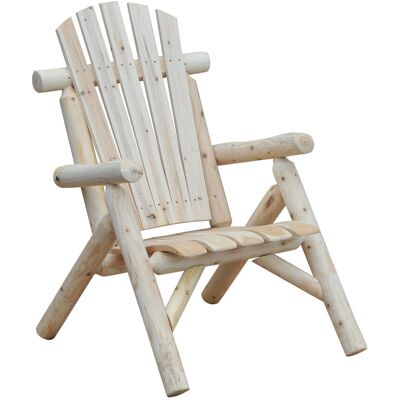 ARRIGONI Chaise Adirondack Bois Resistant Aux Intemperies Fauteuil De Jardin 83 X 68 X 101 Cm Naturel - Publicité ARRIGONI Chaise Adirondack Bois Resistant Aux Intemperies Fauteuil De Jardin 83 X 68 X 101 Cm Naturel - Publicité