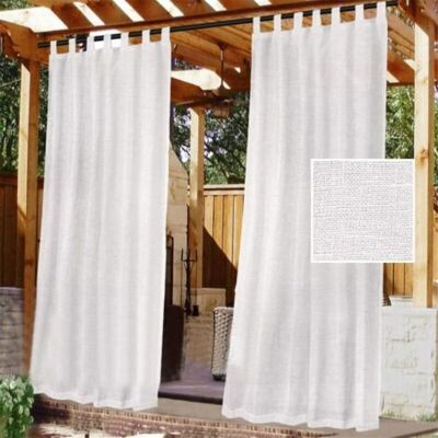 ABYSSE Rideau Extérieur Avec Onglet En Haut - Lot De 2. Rideau Imperméable Aux Occultants, Fermeture Velcro, Pour Pergola, Gazebo, Terrasse, Pavillon, H213 X L132 Cm, Blanc - Publicité ABYSSE Rideau Extérieur Avec Onglet En Haut - Lot De 2. Rideau Imperméable Aux Occultants, Fermeture Velcro, Pour Pergola, Gazebo, Terrasse, Pavillon, H213 X L132 Cm, Blanc - Publicité