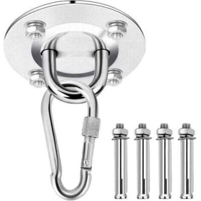 ABYSSE Crochet De Plafond, Support De Plafond Suspension Trainer Kit De Suspension Pour Chaise Accrochante, Hamac, Sling Trainer, Sac De Boxe, Yoga - Publicité ABYSSE Crochet De Plafond, Support De Plafond Suspension Trainer Kit De Suspension Pour Chaise Accrochante, Hamac, Sling Trainer, Sac De Boxe, Yoga - Publicité
