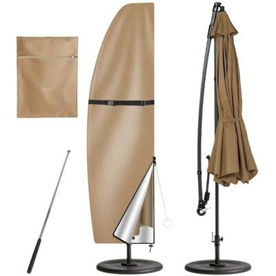 BRAST Housse De Protection Pour Parasol Déporté Oxford, 210d Oxford Imperméable Résistant À Uv Intempéries Avec Sac De Rangement Pour Terrasse Patio Jardin Extérieur (205×25/57/48cm) - Publicité BRAST Housse De Protection Pour Parasol Déporté Oxford, 210d Oxford Imperméable Résistant À Uv Intempéries Avec Sac De Rangement Pour Terrasse Patio Jardin Extérieur (205×25/57/48cm) - Publicité