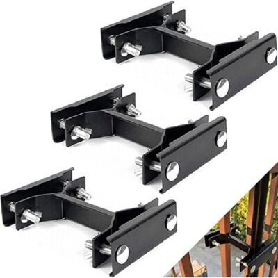 ABYSSE Lot De 3 Supports De Parasol De Terrasse – Pince Sur Rail De Terrasse Ou Clôture, Support De Parapluie De Terrasse Universel Pour Tenir Le Parapluie De Terrasse Et Lampes Torches Led, Support D - Publicité ABYSSE Lot De 3 Supports De Parasol De Terrasse – Pince Sur Rail De Terrasse Ou Clôture, Support De Parapluie De Terrasse Universel Pour Tenir Le Parapluie De Terrasse Et Lampes Torches Led, Support D - Publicité