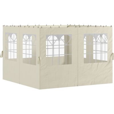 ACKERMAN Panneaux Latéraux Pour Pavillon De Jardin, 4 Panneaux Latéraux Avec Fermeture Éclair, Pavillon De 3 X 4 M, Blanc Crème - Publicité ACKERMAN Panneaux Latéraux Pour Pavillon De Jardin, 4 Panneaux Latéraux Avec Fermeture Éclair, Pavillon De 3 X 4 M, Blanc Crème - Publicité