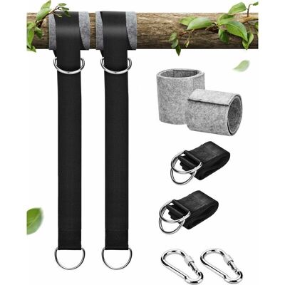 Melissa Sangles De Balançoire D'Arbre, Sangles D'Arbre De Hamac Extra Longues De 158 Cm Avec 2 Crochets De Mousqueton À Verrouillage De Sécurité Et Anneaux En D, Parfaits Pour Les Sangles De Kit De Suspension - Publicité Melissa Sangles De Balançoire D'Arbre, Sangles D'Arbre De Hamac Extra Longues De 158 Cm Avec 2 Crochets De Mousqueton À Verrouillage De Sécurité Et Anneaux En D, Parfaits Pour Les Sangles De Kit De Suspension - Publicité