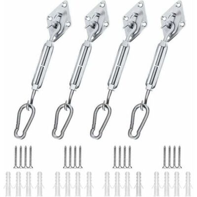 ABYSSE 44 Pièces Kit De Fixation Voile D'Ombrage, Kit De Fixation Pour Voile De Jardin Pour Voile D'Ombrage En Acier Inoxydable 304 Pour Triangle Carré Rectangle Et Triangulaires - Publicité ABYSSE 44 Pièces Kit De Fixation Voile D'Ombrage, Kit De Fixation Pour Voile De Jardin Pour Voile D'Ombrage En Acier Inoxydable 304 Pour Triangle Carré Rectangle Et Triangulaires - Publicité