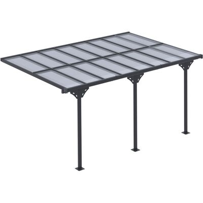 ACKERMAN Pergola Pavillon 4,35 X 3,02 M, Pavillon De Jardin, Tente-toit, Hauteur Réglable 231-250 Cm, Extension De Toit De Terrasse, Aluminium Gris - Publicité ACKERMAN Pergola Pavillon 4,35 X 3,02 M, Pavillon De Jardin, Tente-toit, Hauteur Réglable 231-250 Cm, Extension De Toit De Terrasse, Aluminium Gris - Publicité