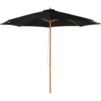 ACKERMAN Parasol En Bois 300 Cm, Parasol De Jardin, Parasol De Balcon, Bambou, Noir, Robuste Et Élégant Pour Jardin Et Terrasse - Publicité ACKERMAN Parasol En Bois 300 Cm, Parasol De Jardin, Parasol De Balcon, Bambou, Noir, Robuste Et Élégant Pour Jardin Et Terrasse - Publicité
