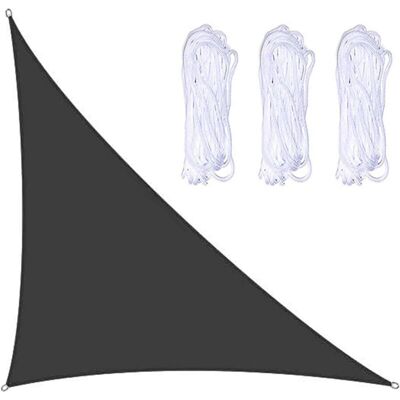 MOXIE Voile D'Ombrage À Angle Droit 3 X 4 X 5 M Avec 3 Cordes, Pour Jardin, Terrasse, Fête, Cour, Camping(noir) - Publicité MOXIE Voile D'Ombrage À Angle Droit 3 X 4 X 5 M Avec 3 Cordes, Pour Jardin, Terrasse, Fête, Cour, Camping(noir) - Publicité